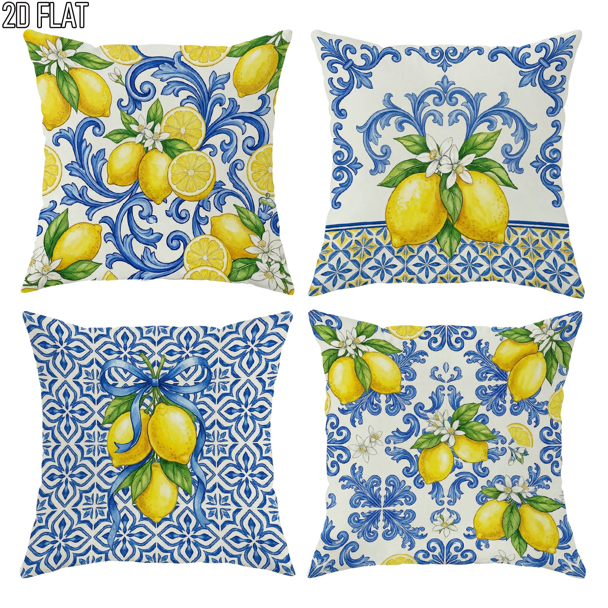 4Pcs Italian Summer Style Thro - Ceramic Tile Blank ulasan dan harga