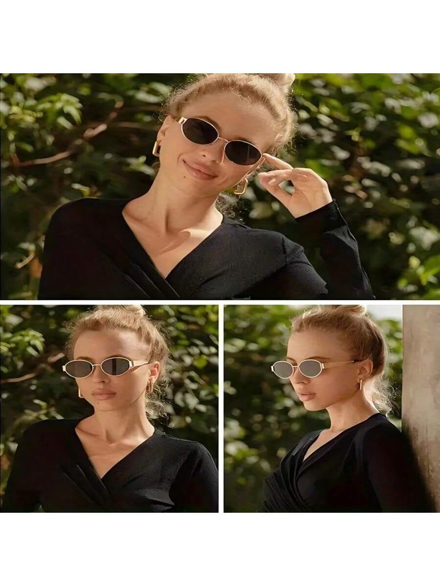 2Pcs Women's Metal Frame Oval  - Metal Photo Panel ulasan dan harga