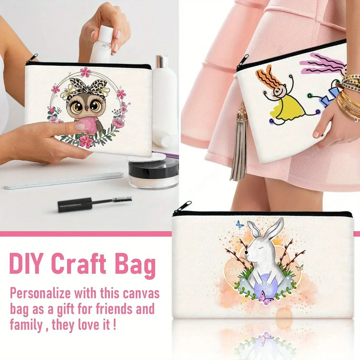 20pcs Sublimation Blank Makeup - Tote Bag Sublimation ulasan dan harga