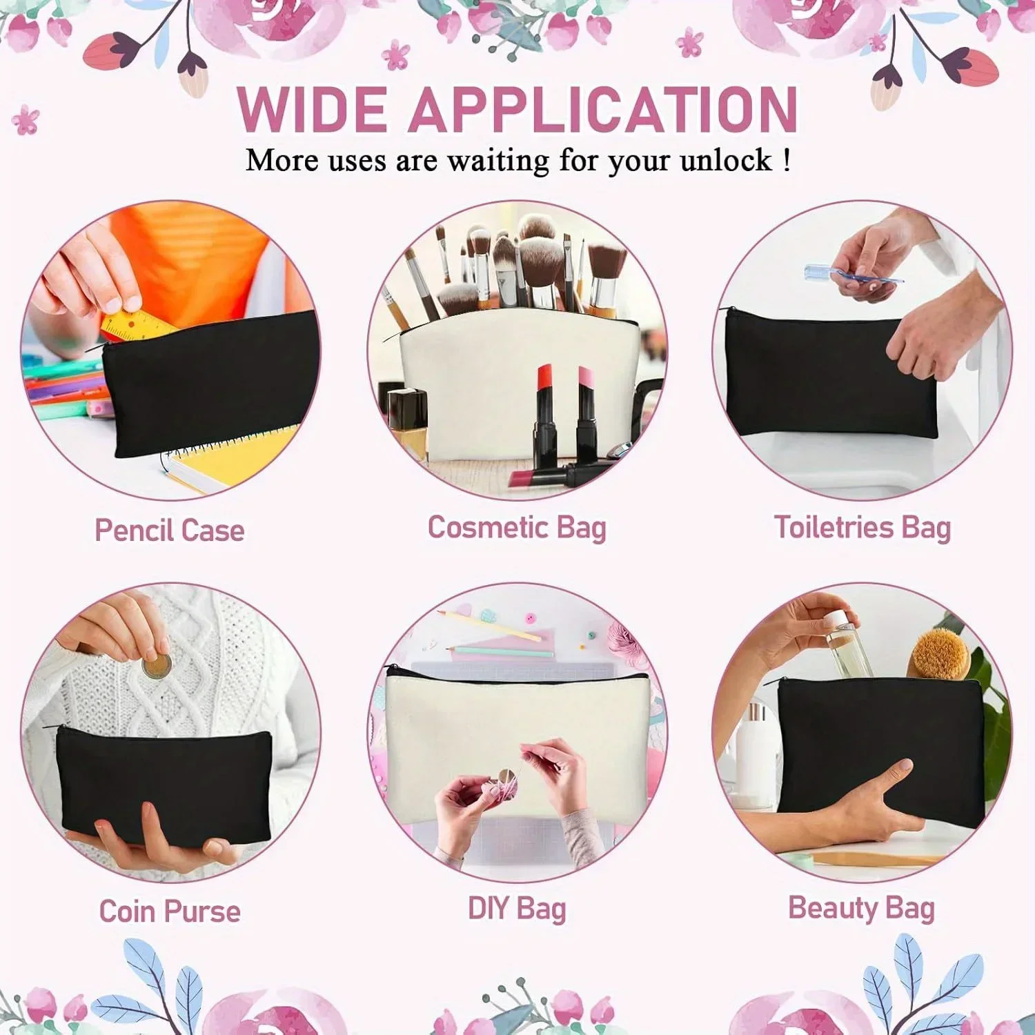 20pcs Sublimation Blank Makeup - Tote Bag Sublimation ulasan dan harga