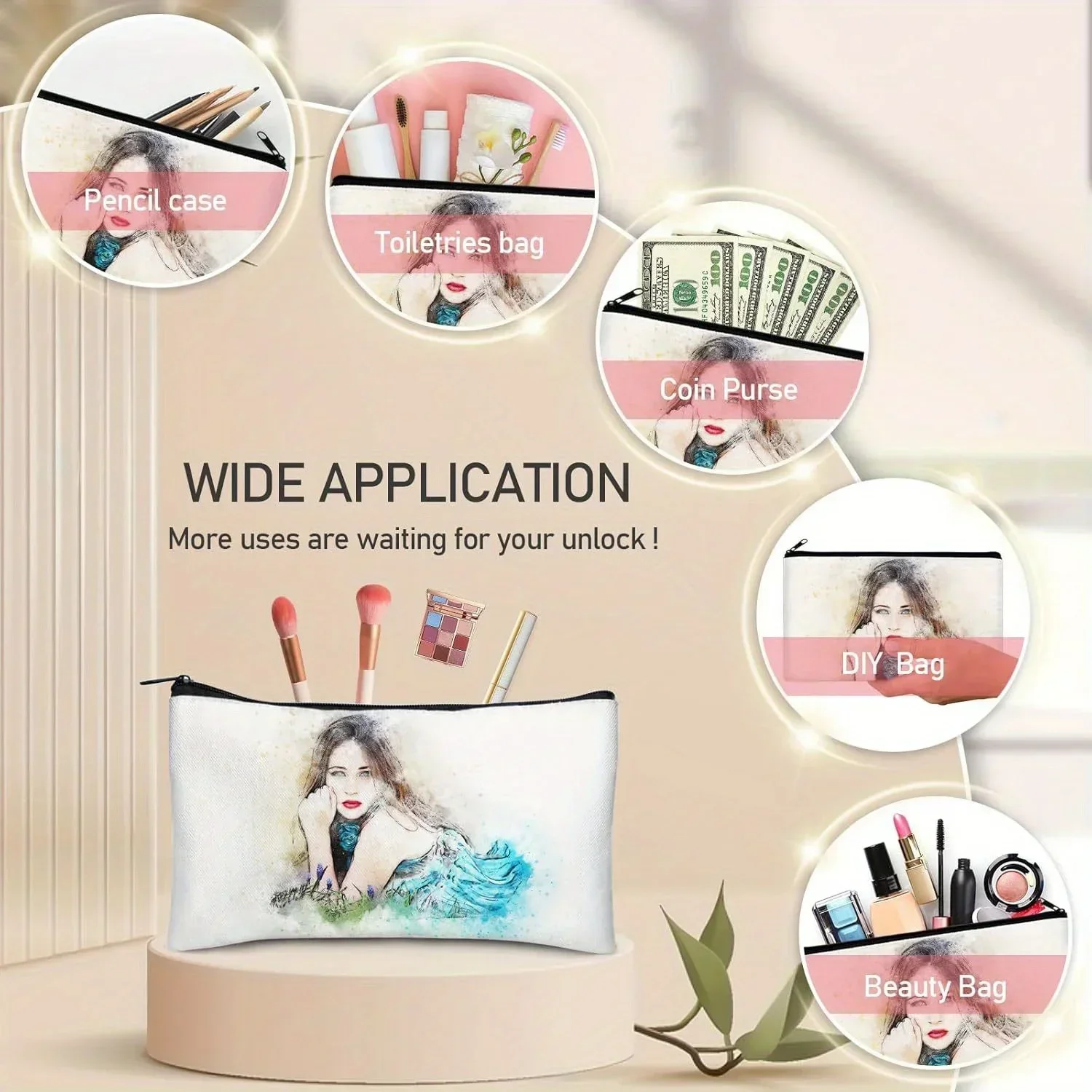 20pcs Sublimation Blank Makeup - Tote Bag Sublimation ulasan dan harga