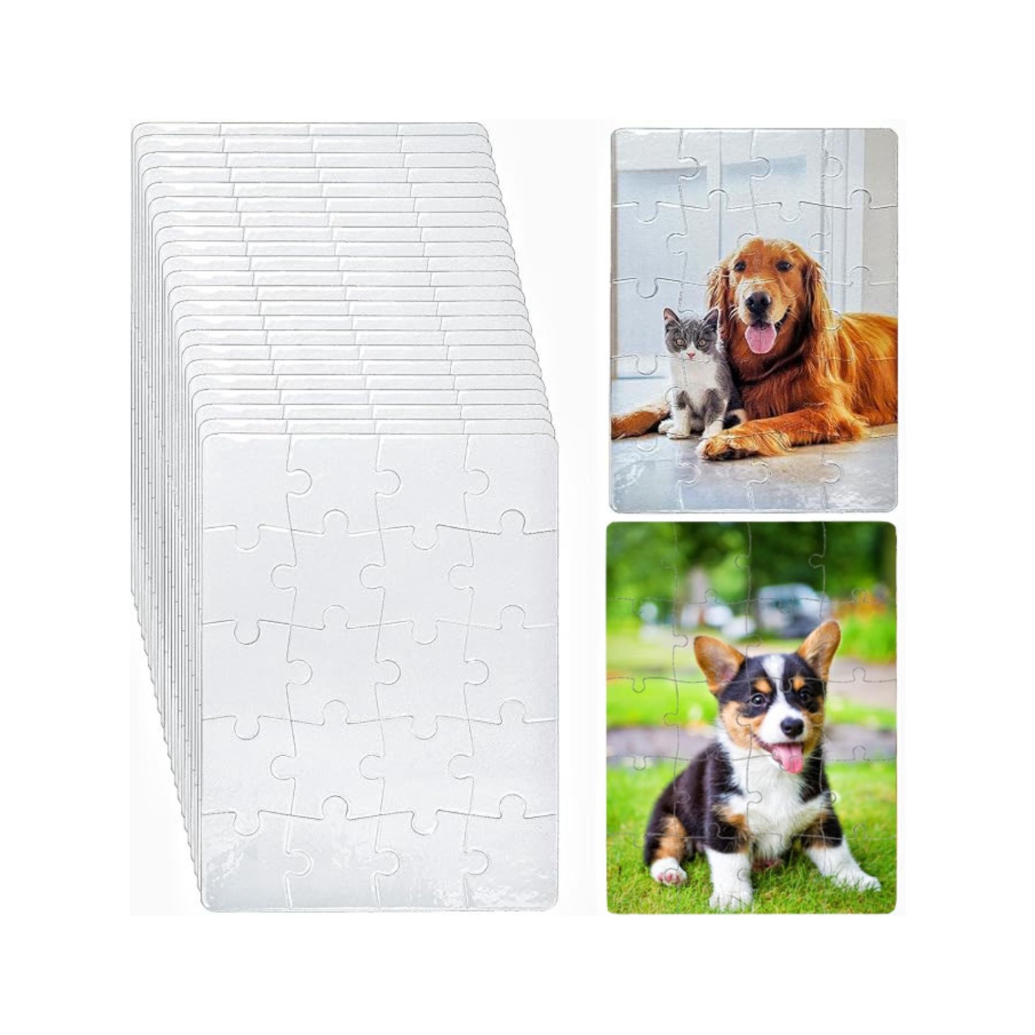 6pcs Blank Sublimation Puzzles - Puzzle Blank White ulasan dan harga