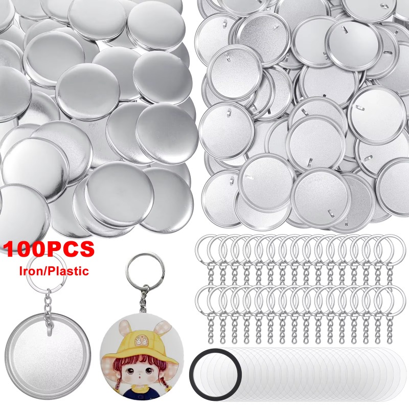 100 Sets 58 Mm/ 44 Mm Button M - Button Badge Blank ulasan dan harga