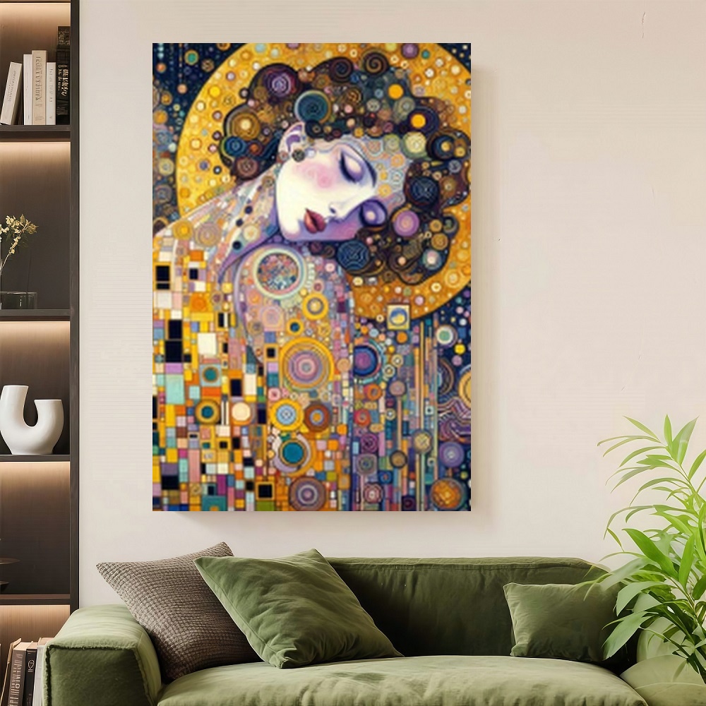 Framed S Gustav Klimt Inspired - Canvas Wrap Ready ulasan dan harga