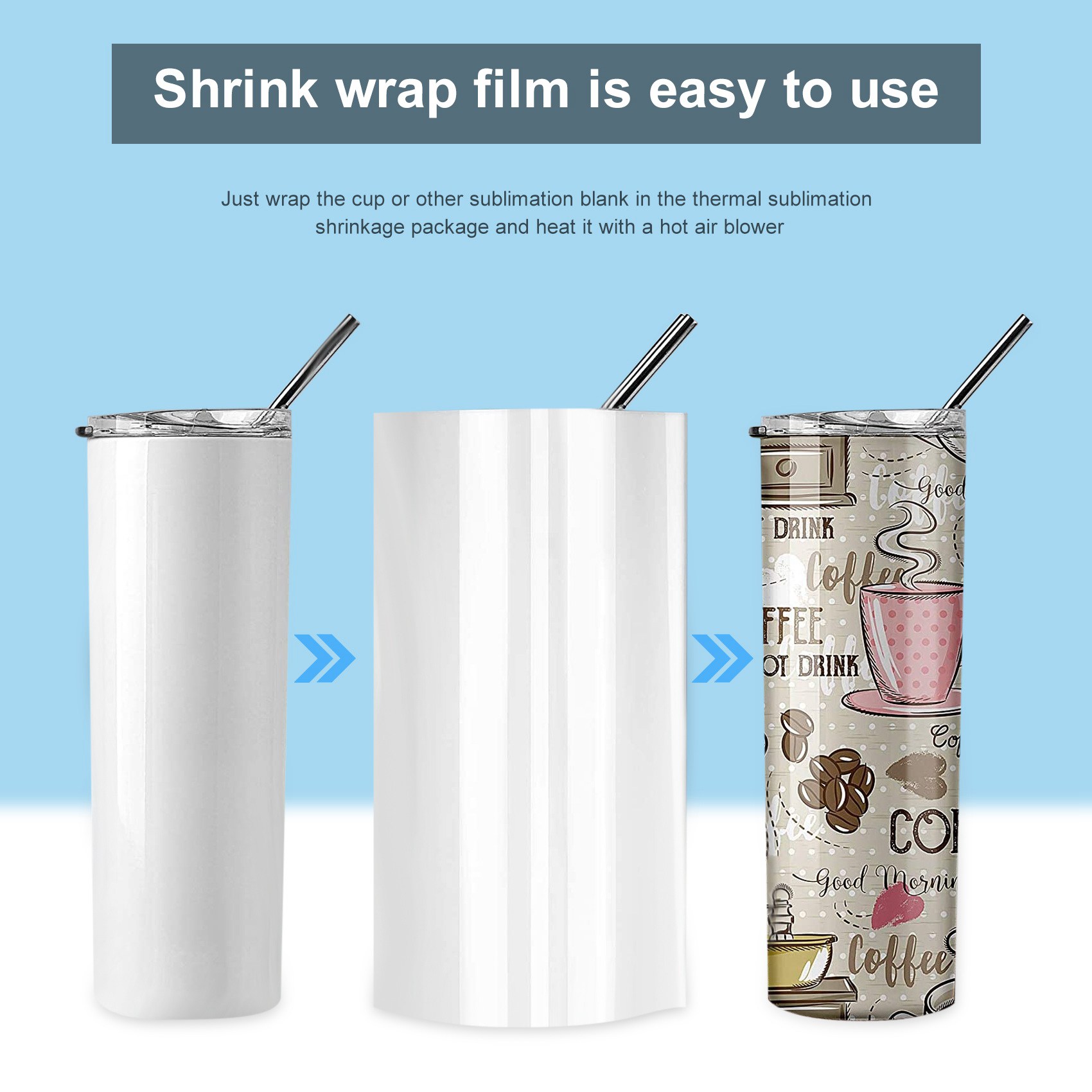 AEE3-30Pcs Sublimation Shrink  - Sublimation Mug White ulasan dan harga