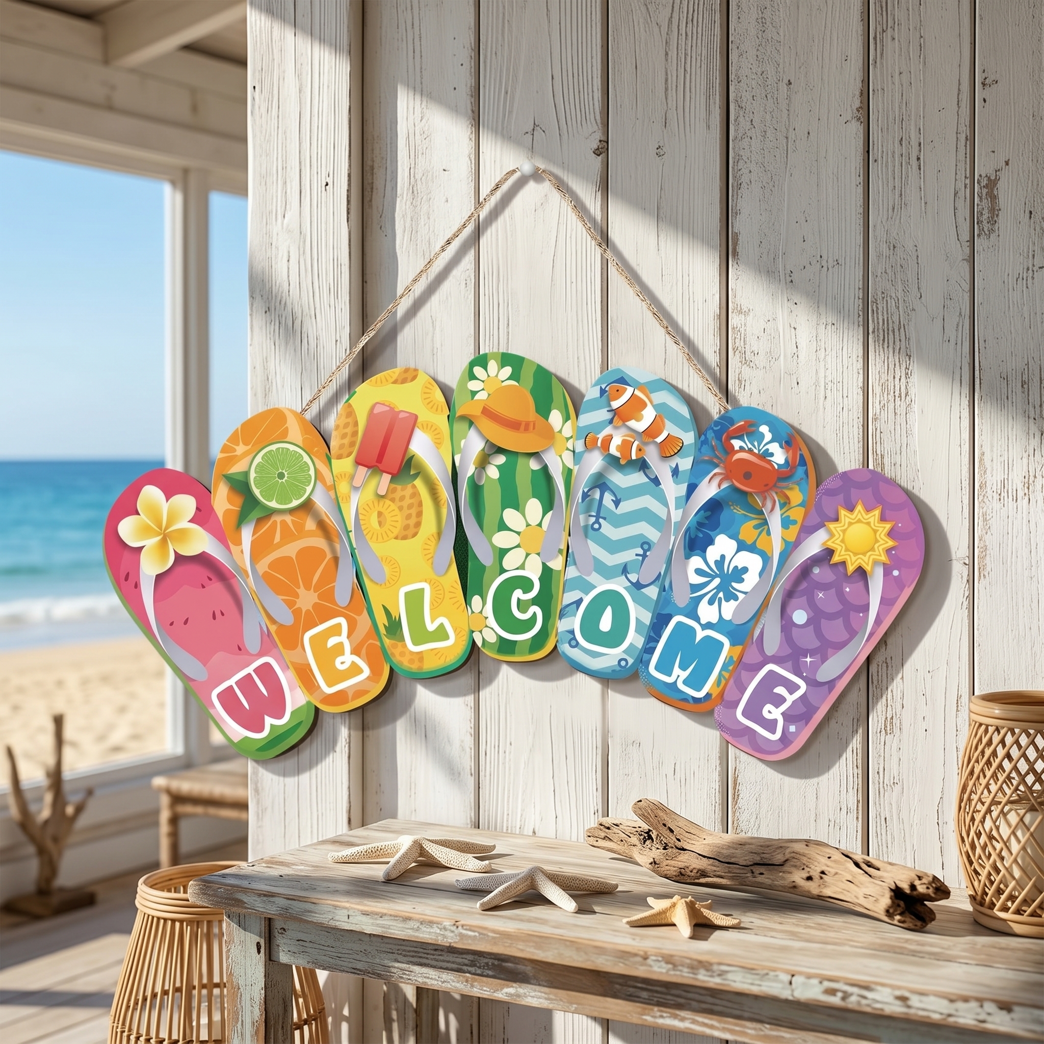 Hello Summer Felt Slippers Doo - Yard Sign Blank ulasan dan harga