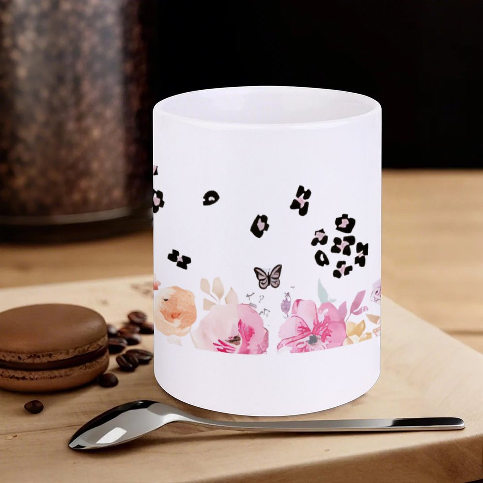 A Watercolor Painting Of Flowe - Sublimation Mug White ulasan dan harga
