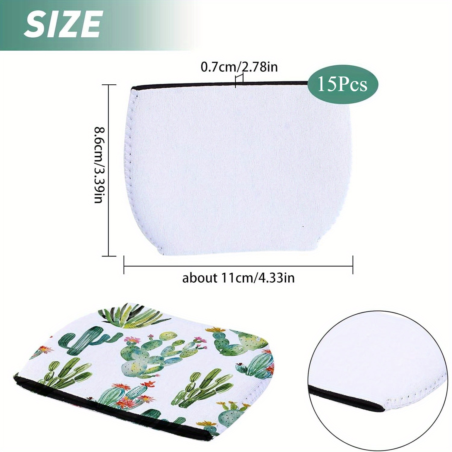 15 PCS Neoprene Wine Glass Sle - Puzzle Blank White ulasan dan harga