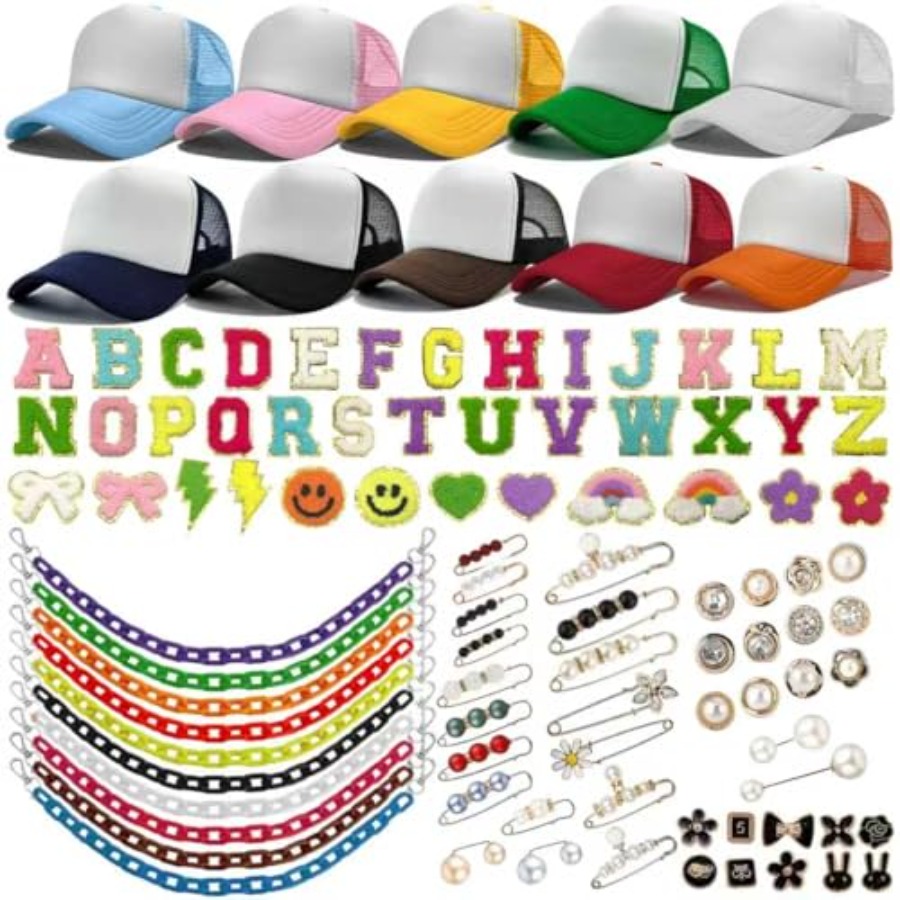 10 Pack Blank Trucker Hats DIY - Hat Sublimation Blank ulasan dan harga