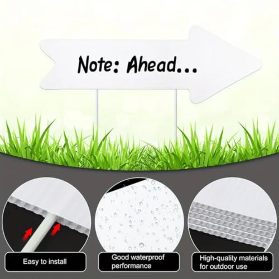 Blank-Arrow-Signs with Stakes  - Yard Sign Blank ulasan dan harga