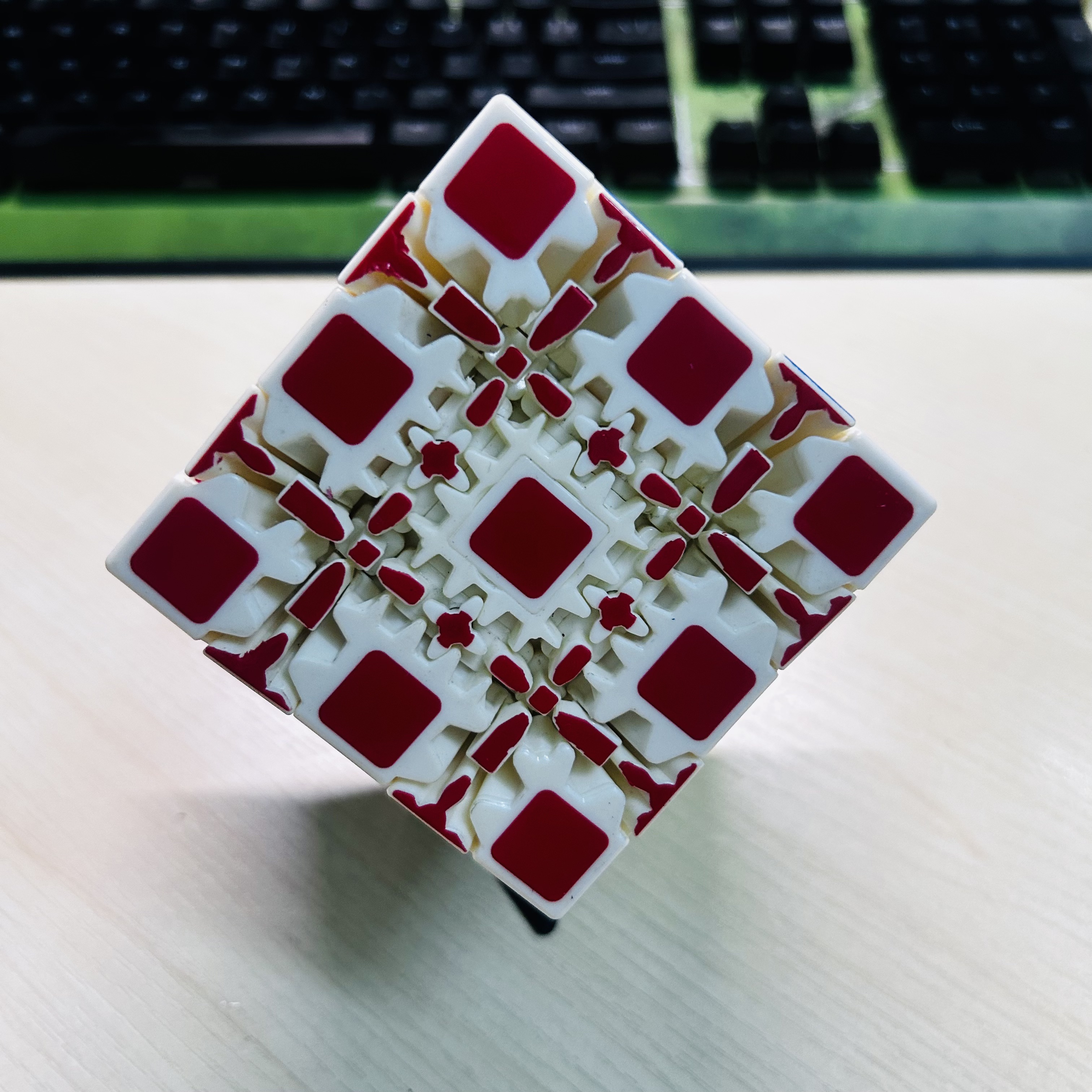 Collection Cube 5x5 Gear Cube  - Puzzle Blank White ulasan dan harga