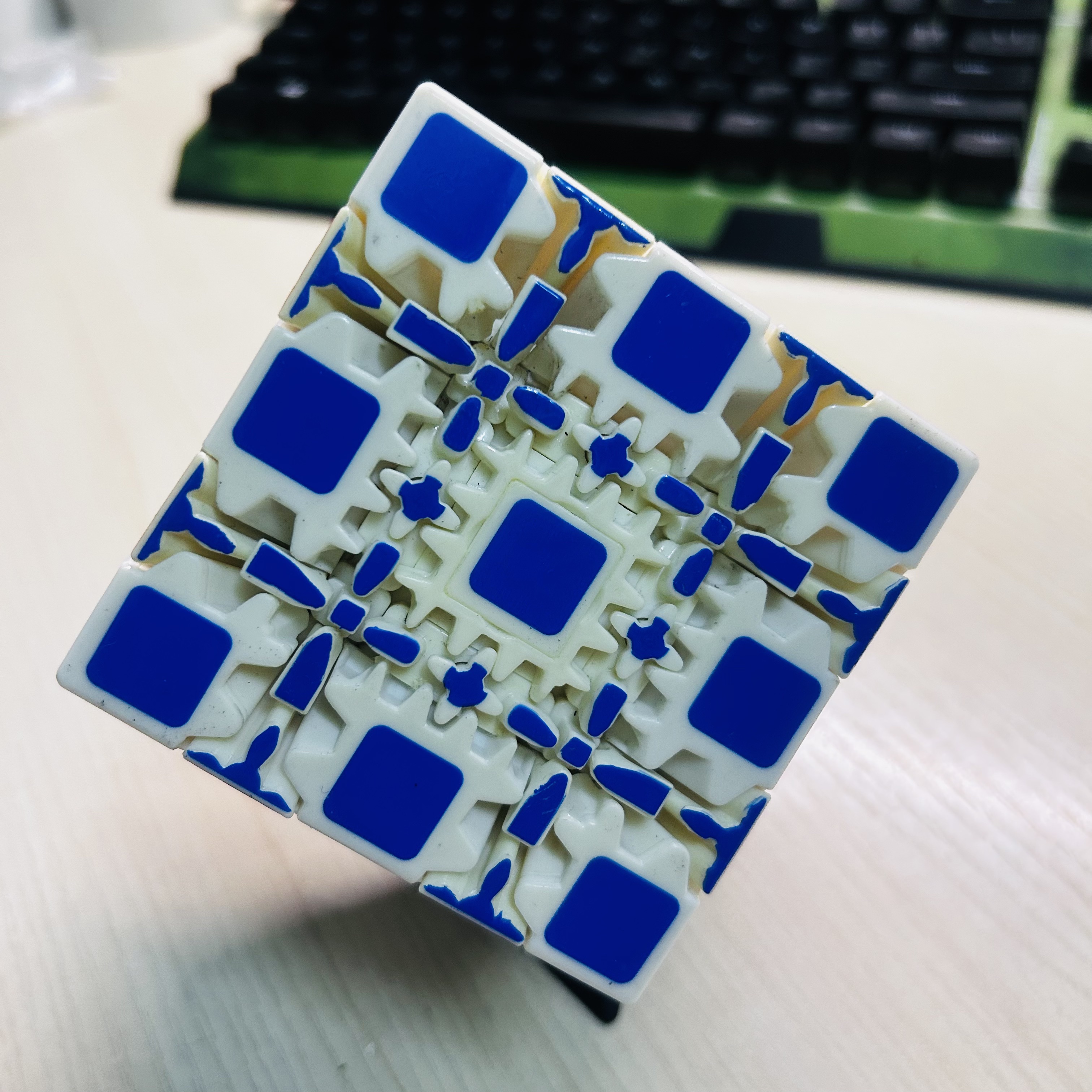 Collection Cube 5x5 Gear Cube  - Puzzle Blank White ulasan dan harga