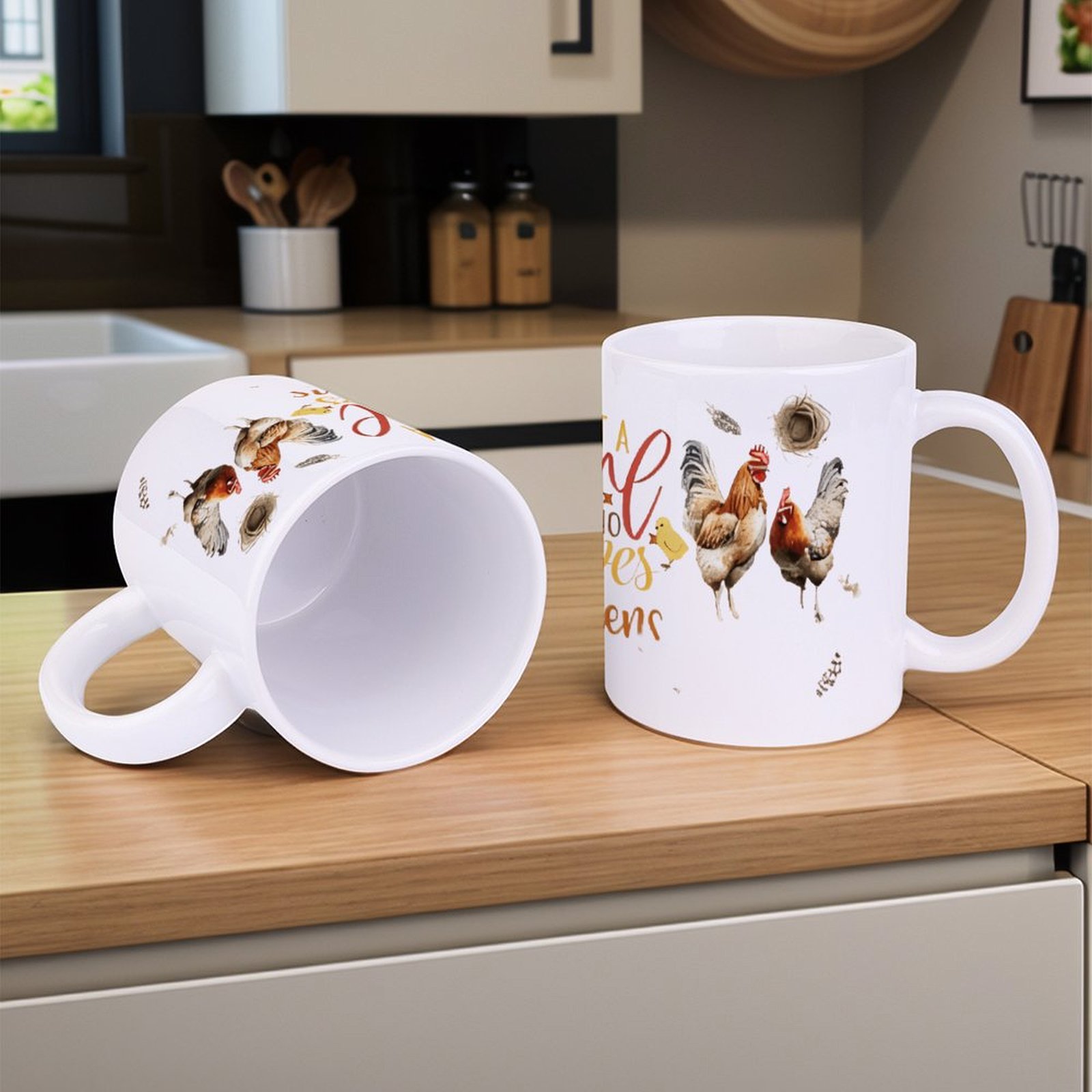 Just A Girl Who Loves Chickens - Sublimation Mug White ulasan dan harga