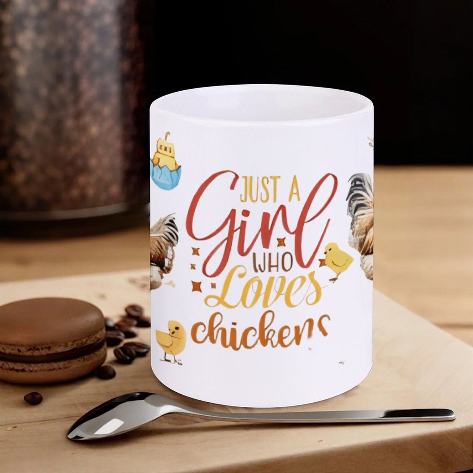 Just A Girl Who Loves Chickens - Sublimation Mug White ulasan dan harga